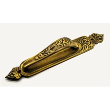 Marsilyan Antika Tarz Dekoratif Pirinç Kubbeli Çekme Kapı Kolu - 396X68 Mm, Antik