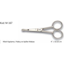Marsilyan Rose Europe Aplike ve Nakış Makası Kıvrık Küt Uçlu No:4 10,16 cm