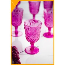 LTG Nova Kırılmaz Akrilik Pembe Ayaklı Kadeh 450 ml - Su ve Sunum Bardağı