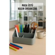 LTG Nova Gri Çok Bölmeli Masaüstü Organizer Kalemlik Ofis Masası Düzenleyici
