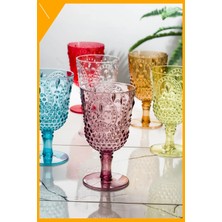 LTG Nova 6'lı Renkli Akrilik Kadeh Seti - 450 ml Kırılmaz Su Bardağı