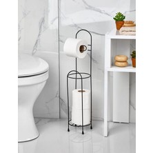 LTG Nova Ferforje Wc Tuvalet Kağıtlığı - Pratik, Delme Gerektirmeyen Siyah