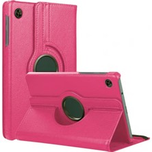 Gld-Spt- Newface  Galaxy Tab A11 360 Tablet Deri Kılıf - Pembe