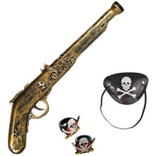 LTG Nova Oyuncak Korsan Tabancası Korsan Maskesi ve 2 Adet Korsan Yüzüğü Seti