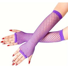 LTG Nova 80’ler 90’lar Mor File Parmaksız Eldiven 26 cm