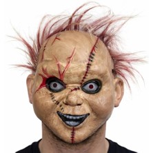 LTG Nova Çaki Korku Bebek Maskesi – Saçlı Plastik Yüz Maskesi