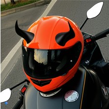 LTG Nova Şeytan Boynuzu Kask Aksesuarı - Çift Kırmızı Evrensel Motosiklet ve Bisiklet Dekoru