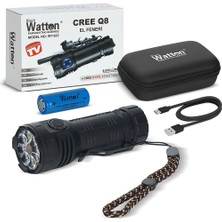 LTG Nova Cree Q8- Xpg 8+1 LED Şarjli El Feneri̇ Watton WT-623