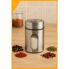 LTG Nova Gri Metal Tuzluk - 200 ml Paslanmaz Metal Tuzluk Biberlik