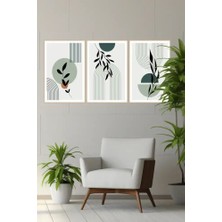 Bemenda Canvas Çiçek Üçlü Mdf tablo