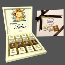 Muito Isme Özel Erkek Bebek Hediyelik Sütlü Madlen -Elite Seri-Aslan