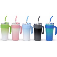 Lowell Home Ieg Mat Renk Isı Muhafazalı Kulplu ve Pipetli Çelik Termos Kupa  LWLHMRS-İEG4256