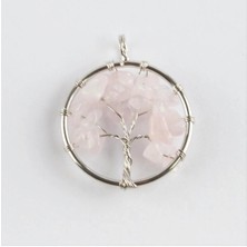 Hsc Bilişim Pembe Kuvars Doğaltaş Kolye Ucu