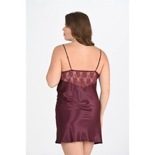 Hsc Bilişim Büyük Beden Mürdüm Gecelik 2108