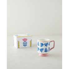 English Home Gifty Petal New Bone China Kupa 310 ml Pembe-Sarı-Mavi