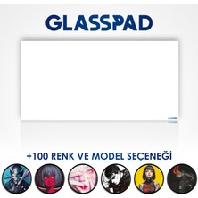 Cam Mouse Pad - Beyaz - Premium Temperli Cam - 80X40 cm [l]