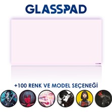 Cam Mouse Pad - Toz Pembe - Premium Temperli Cam - 80X40 cm [large]
