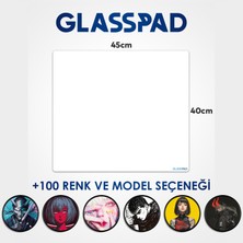 Cam Mouse Pad - Beyaz - Premium Temperli Cam - 45X40 cm [medium]