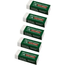 Faber-Castell Beyaz Silgi 5'li Set PVC İçermeyen Temiz ve Pürüzsüz Silme Özelliği