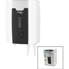 MiraLive Jumbo Premium Beyaz Su Isıtıcı Elektrikli Şofben Duş Başlık 7 Emniyet Termostat 3 Kademeli 8000W (4887)