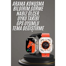 MiraLive Yeni Model Akıllı Saat Ultra Smaart Watch Gümüş Kasa 45MM Titreşim