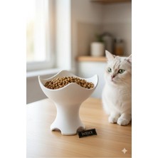 LTG Nova Beyaz Mama Kabı - Ergonomik, Kaymaz Tabanlı, Kolay Temizlenen Kedi Köpek Ürünü