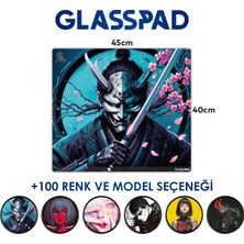 Cam Mouse Pad - Oni Samurai - Premium Temperli Cam - 45X40 cm [medium]