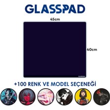 Cam Mouse Pad - Gece Mavisi - Premium Temperli Cam - 45X40 cm [medium]