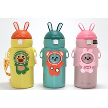 Esranın Dünyası Tavşan Kulaklı Sevimli Ayı Figürlü Çelik Termos RSKRG34-ESRDNS