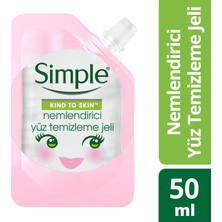 Simple Nemlendirici Yüz Temizleme Jeli 50 ml E Vitamini İçeren Hassas Ciltler İçin Etkili