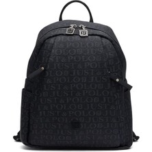 Gp Gues Polo Gp Just Polo Kadın 9 Bölmeli Sırt Çantası Deri Siyah Ergonomik Tasarım ile Şık Kullanım