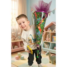 Koni Club Erkek Çocuklarına Özel 55 cm Dev Boy 11 Parça Sürpriz Hediye Konisi – Doğum Günü & Karne Hediyesi