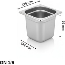 Üret Çelik ÜRET Standart Gastronom Küvet GN 1/6 65 mm 0,1 lt