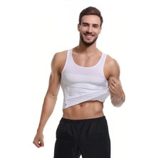 Alexander Hud Göğüs Göbek Toparlayıcı Sıkılaştırıcı Şekillendirici Jinekomasti Için Beyaz Erkek Atlet Korse Atleti