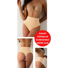 Kayoubi Kadın Yüksek Bel Dikişsiz Bel Göbek Karın Toparlayıcı Inceltici Şekillendirici String Külot Korse