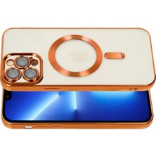  iPhone 13 Pro Kılıf Kross Magneticsafe Kapak - Turuncu Nemere