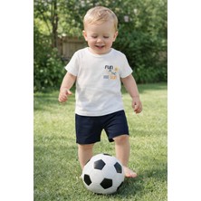 Tuem Baby  Erkek Bebek Lacivert Şortlu Yazlık TAKIM-%100 Pamuk Penye Set(Beden Ölçüleri Açıklamada)