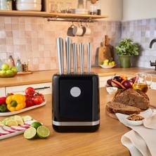 Karaca Retroway 6 Parça Standlı Bıçak Seti Siyah