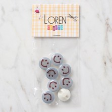 Marsilyan Loren Crafts 8 Li Mavi Düğme - 703