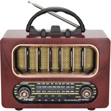 Marsilyan Buffer® Orta Boy Retro Ahşap Tasarım Bluetooth Hoparlörlü Radyo – Fm/am Destekli, Şarjlı ve