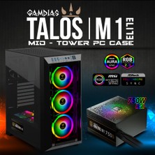 Gamdias Gamdıas Talos M1 Elite, 750W, 80+ Bronze, Tempered Glass, Argb, Atx Gamıng Kasa