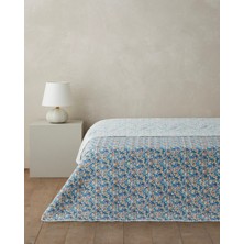 English Home Blossom Haze Tek Kişilik Çok Amaçlı Örtü Pamuk Kumaş Mor 160x220 cm Desenli