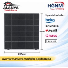 Hgnm E-Trading Beko / Grundig Davlumbaz Karbon Filtresi 165730006 Uyumlu – 285X237X9 mm Aktif Karbon Davlumbaz Filtresi – Beko, Grundig, Arçelik, Altus Aspiratör Karbon Filtre