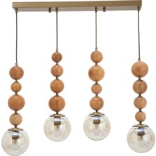 Mudo Home WOOD BEAD 4LÜ SIRALI SARKIT