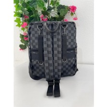 Ronanna Remuse Unisex Sırt Çantası Kareli Siyah gr