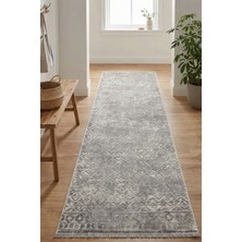 Konfor Halı Notta 1108 Gri Yumuşak Dokulu Salon Mutfak Koridor Oturma Odası Yolluk Halı Makine Halısı