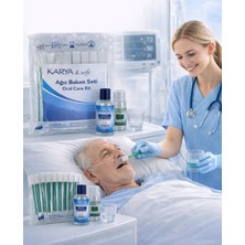 Karya Ağız Bakım Seti 20 Adet Temizleme Çubuğu 1 Adet Gargara Suyu 1 Adet Dudak Nemlendirici