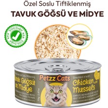 Bezos Petzzcats Tavuk &amp; Midye Konserve Kedi Maması 1 Adet 70 gr
