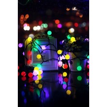 Onetick Güneş Enerjili Renkli 7 Metre 50 LED (Dış Mekan, Kamp, Bahçe, Yılbaşı, Ağaç Süsleme Ledi)