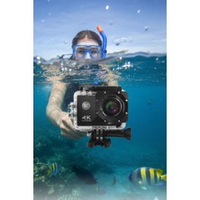 Onetick 4K Aksiyon Kamerasi 16MP 30M Su Altı Wifi 170° Ultra Hd Objektif Video Kamera